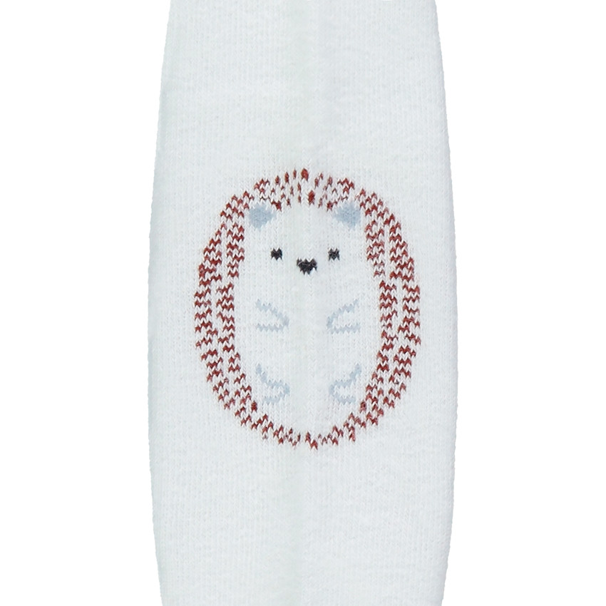 Collant épais uni motif hérisson 