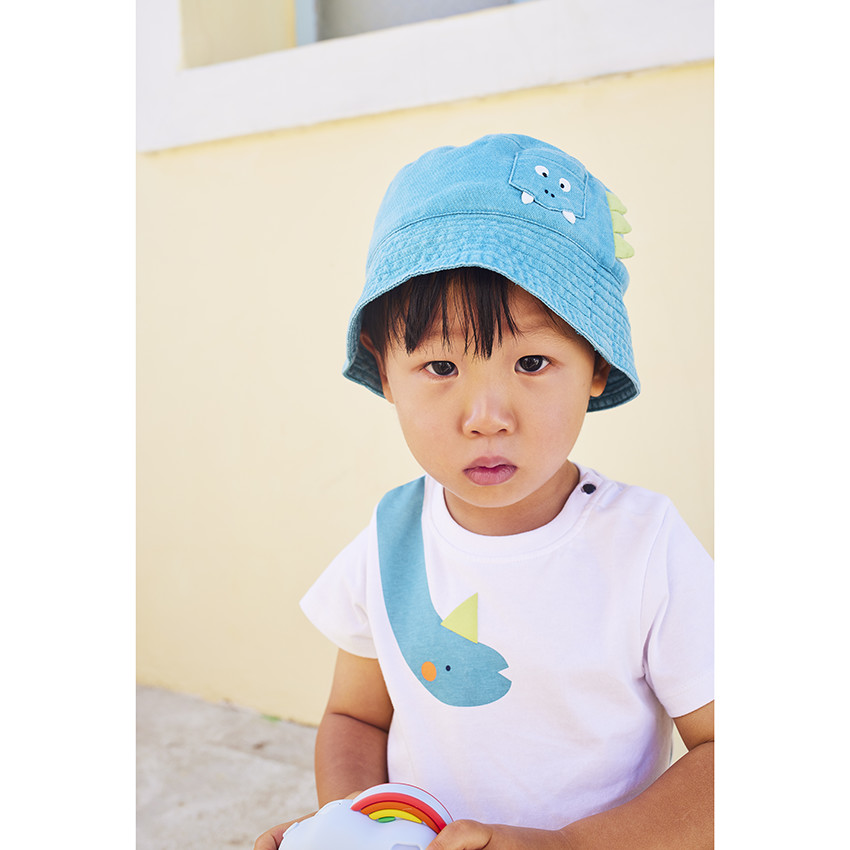 Σετ 2 τεμαχίων t-shirt + βερμούδα dinosaure για bebe αγόρι 