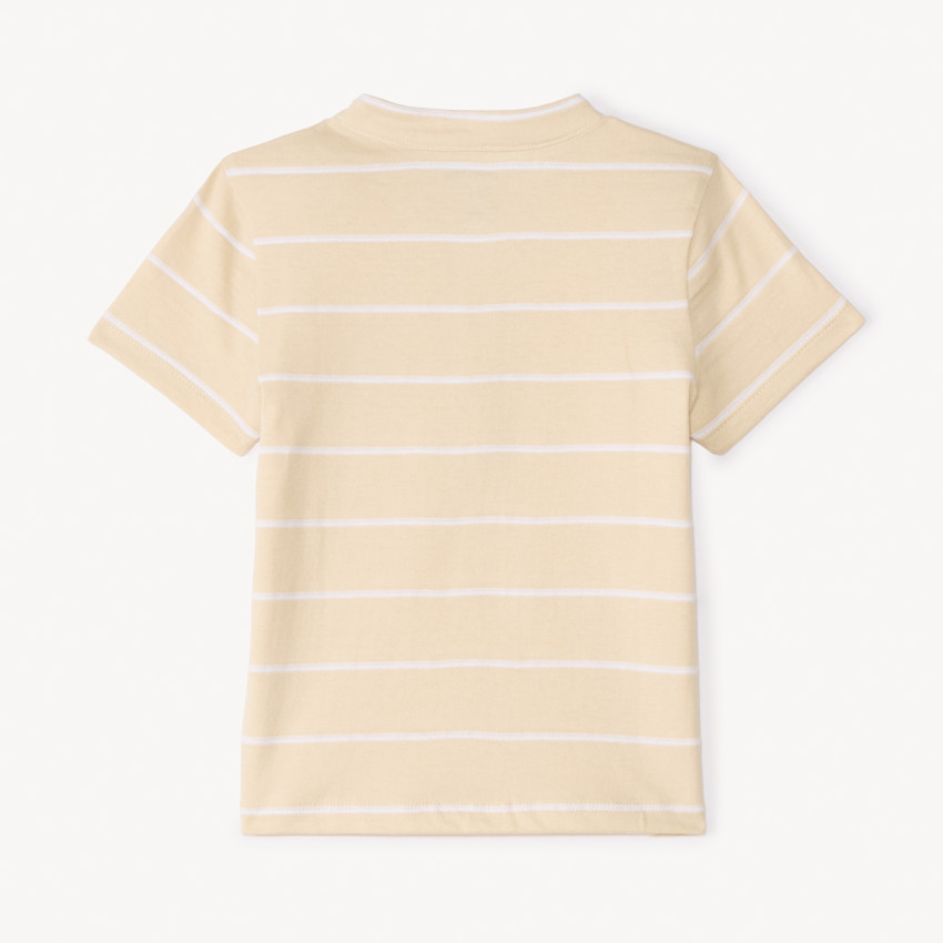 Πολό κοντομάνικο ριγέ με πίσιν πατς κάκτου για μωρό αγόρι 