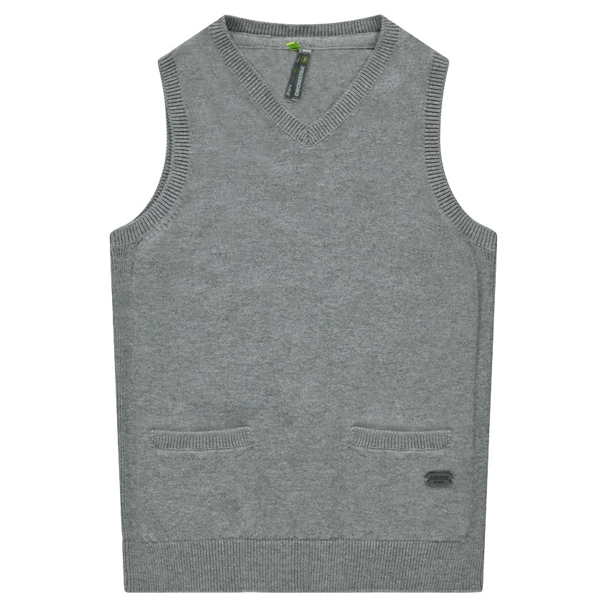 Αμάνικο πλεκτό με τσέπες 