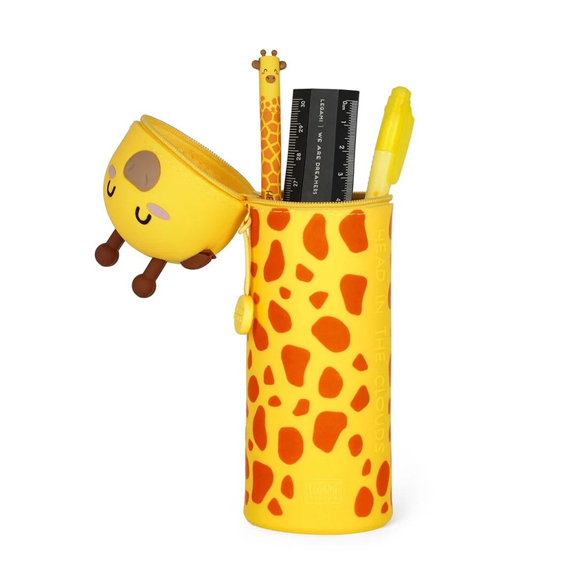 Κασετίνα 2 σε 1 από σιλικόνη Kawaii Giraffe 