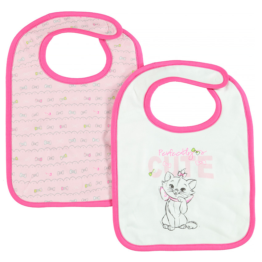 Lot de 2 bavoirs Disney print noeuds et Marie  