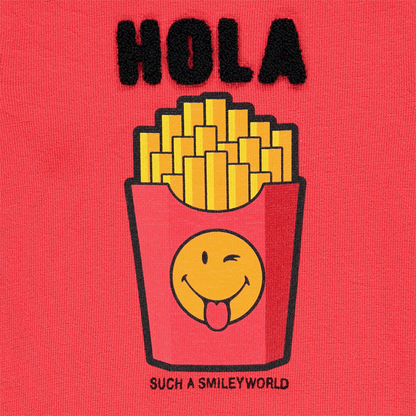 T-shirt μακρυμάνικο κόκκινο σχέδιο SmileyWorld για αγόρι Main T-shirt μακρυμάνικο κόκκινο σχέδιο SmileyWorld για αγόρι