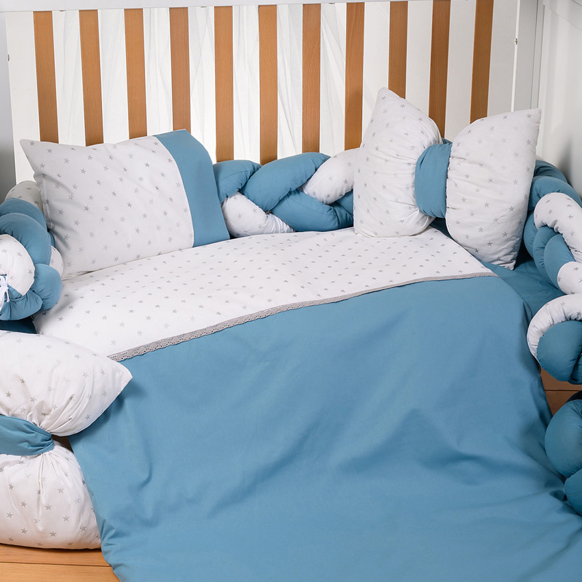 Σετ Προίκας 9 τμχ Για Στρώμα 70*140cm Sky Blue ABO  