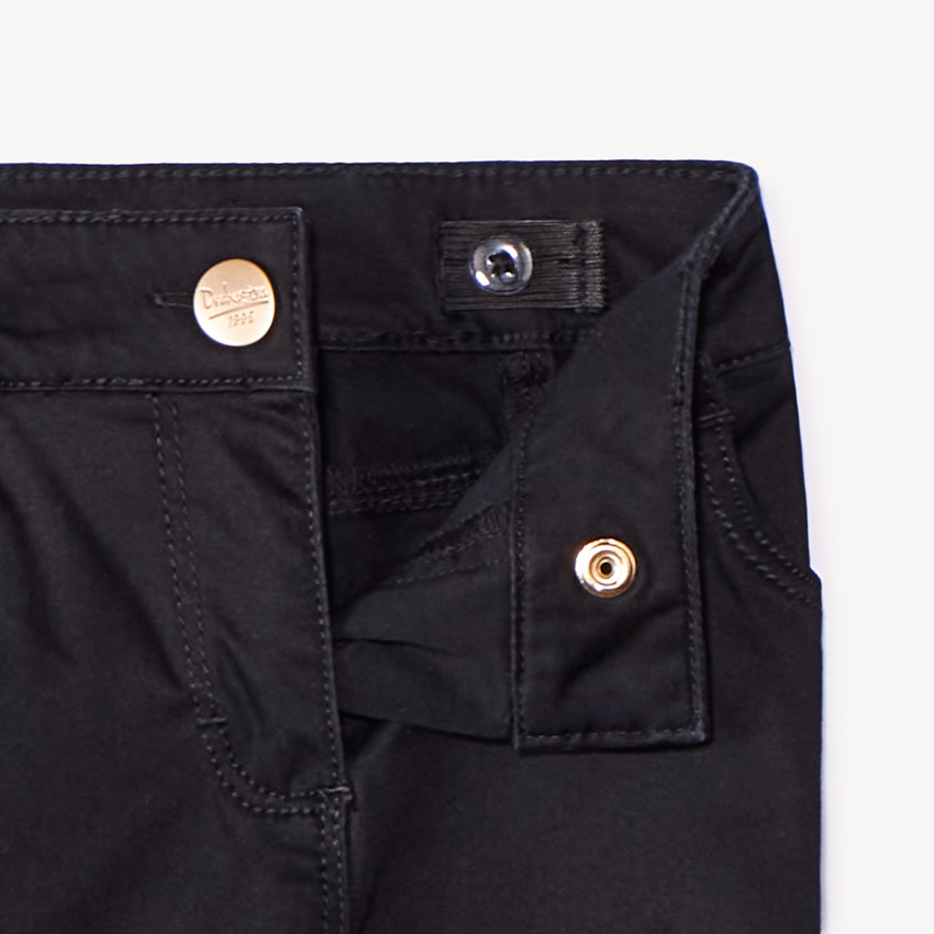 Παντελόνι slim από twill μονόχρωμο κορίτσι 