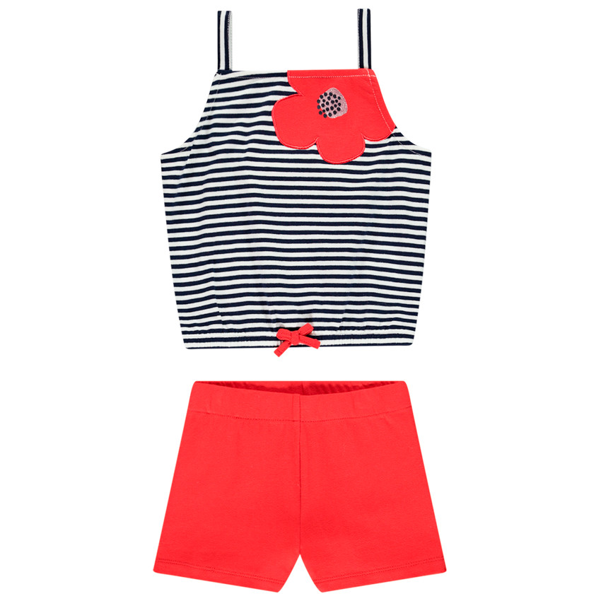 Σετ πλαζ marinière για κορίτσι 