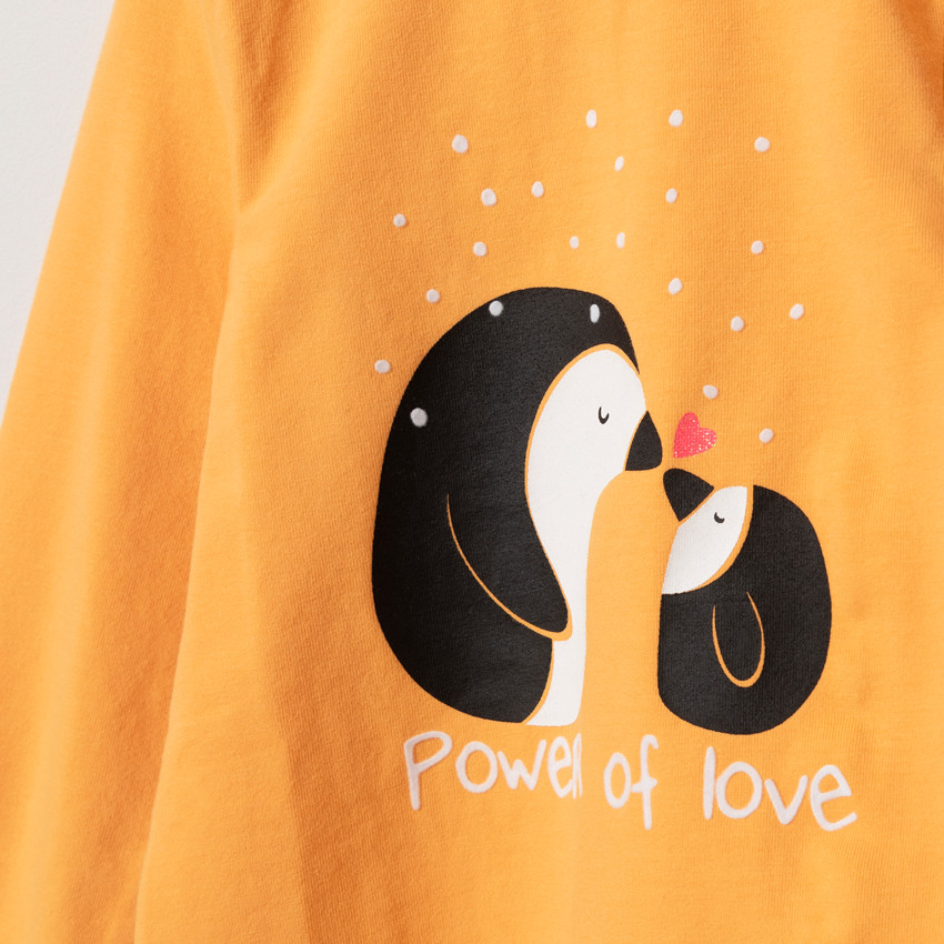 Sous-pull col cheminé en coton avec print fantaisie 