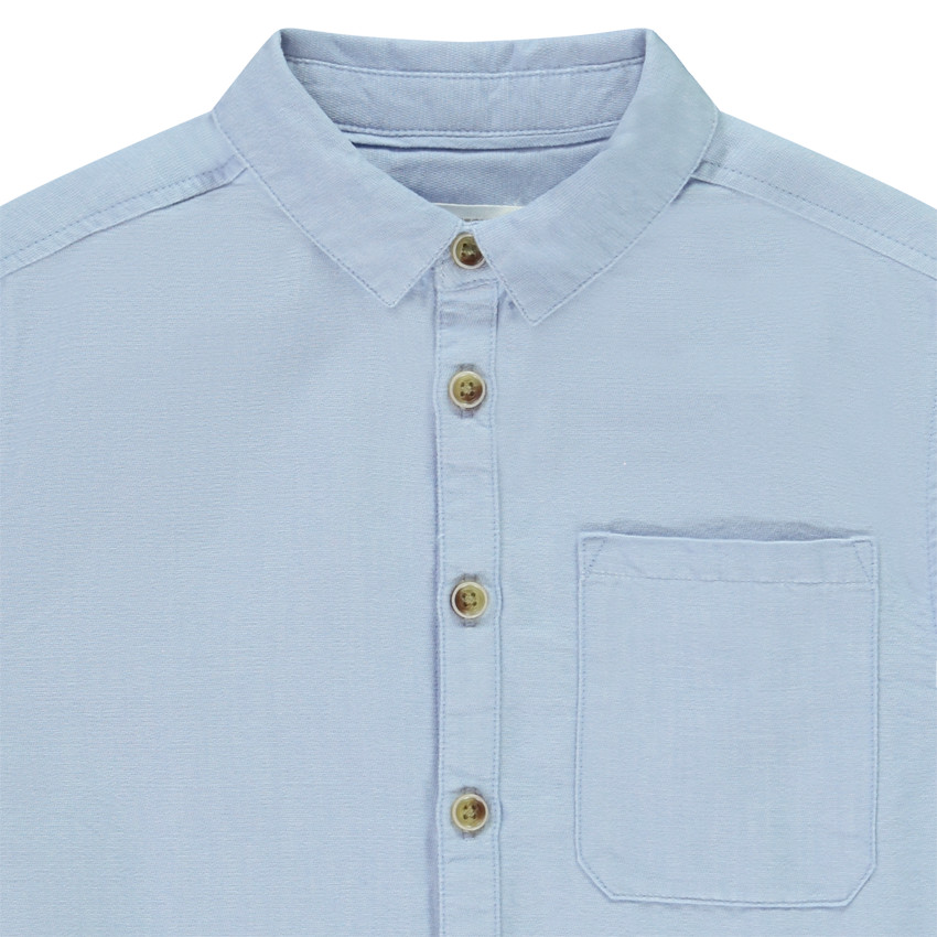 Πουκάμισο μακρυμάνικο μονόχρωμο για αγόρι 