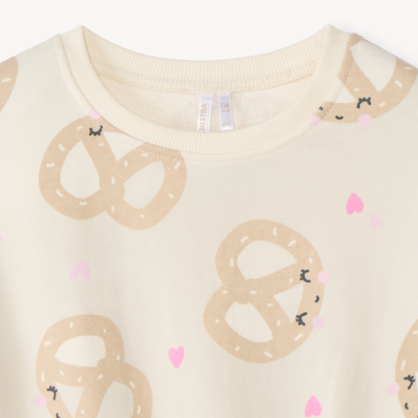 Σαλοπέτα oversized με εκτύπωση για κορίτσι μωρό 