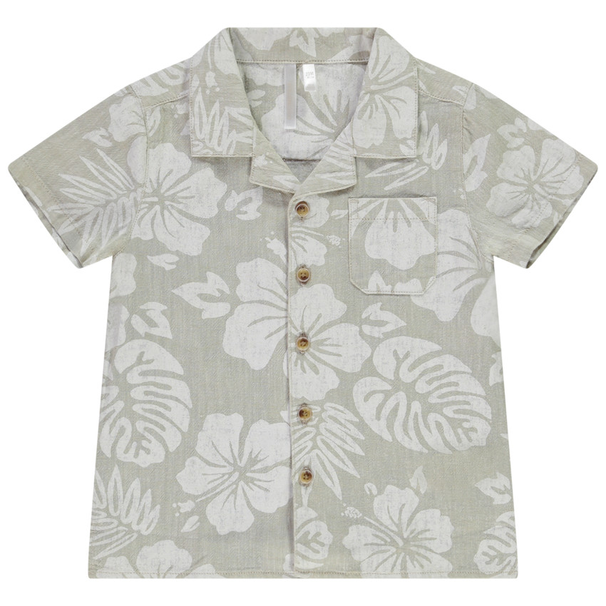 Κοντομάνικο πουκάμισο με φυτικό σχέδιο για μωρό αγόρι 