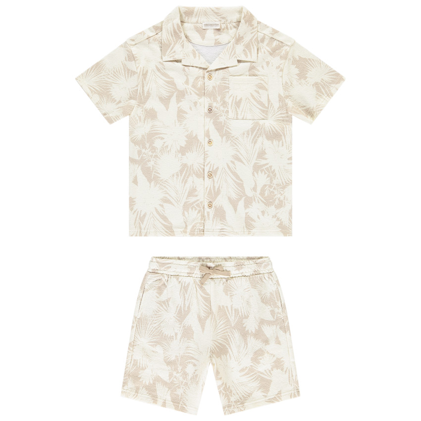 Σετ 2 τμχ. με all-over φυτικό σχέδιο για αγόρι 