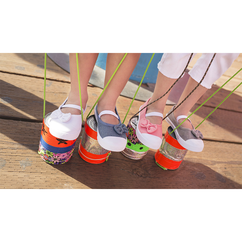 Αθλητικά παπούτσια ψηλά με κορδόνια από ύφασμα και φιόγκο για bebe κορίτσι 