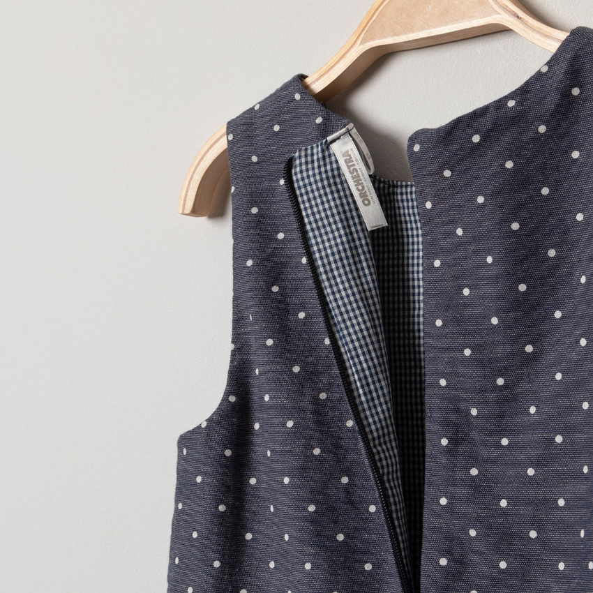 Φόρεμα αμάνικο πουά με  φιόγκο  Additional Φόρεμα αμάνικο πουά με  φιόγκο