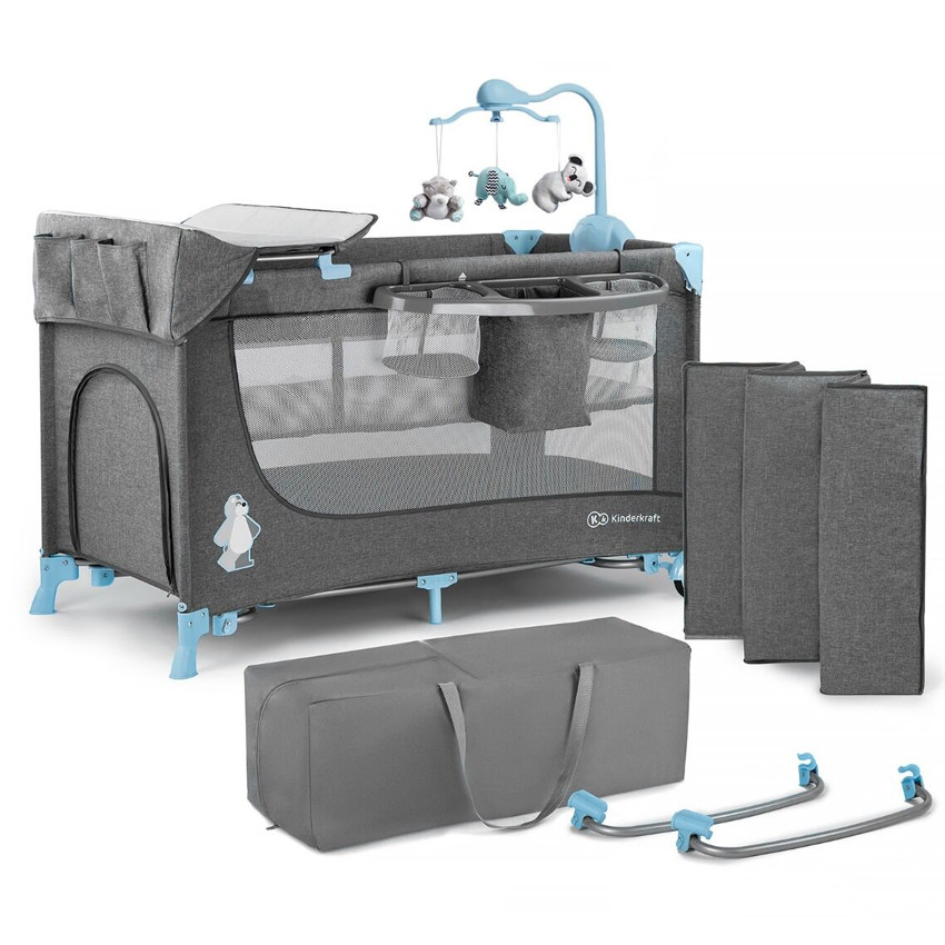 Παρκοκρεβατο Joy Blue Με Αξεσουαρ KINDERKRAFT 