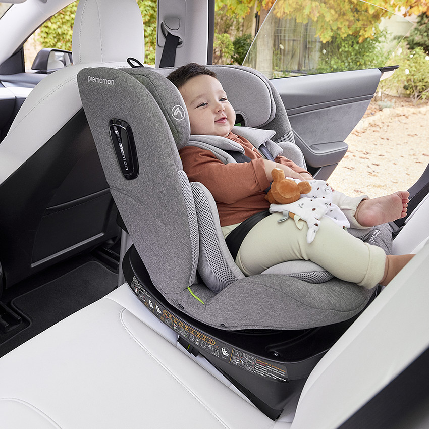 Κάθισμα αυτοκινήτου περιστρεφόμενο i-Size 40-150 cm P4One Xelium γκρι 