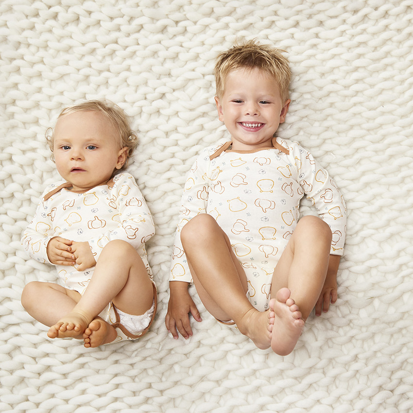 "Σετ από 7 φαντεζί μακρυμάνικα κορμάκια για μωρό αγόρι" 