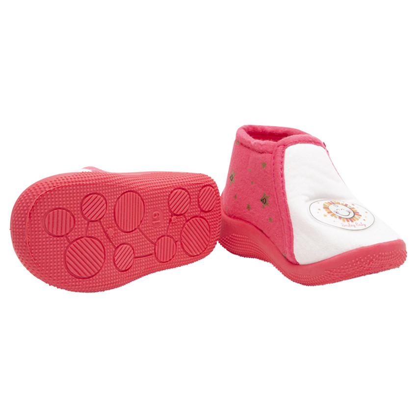 Ψηλά παντοφλάκια με αστέρια και σήμα Smiley 