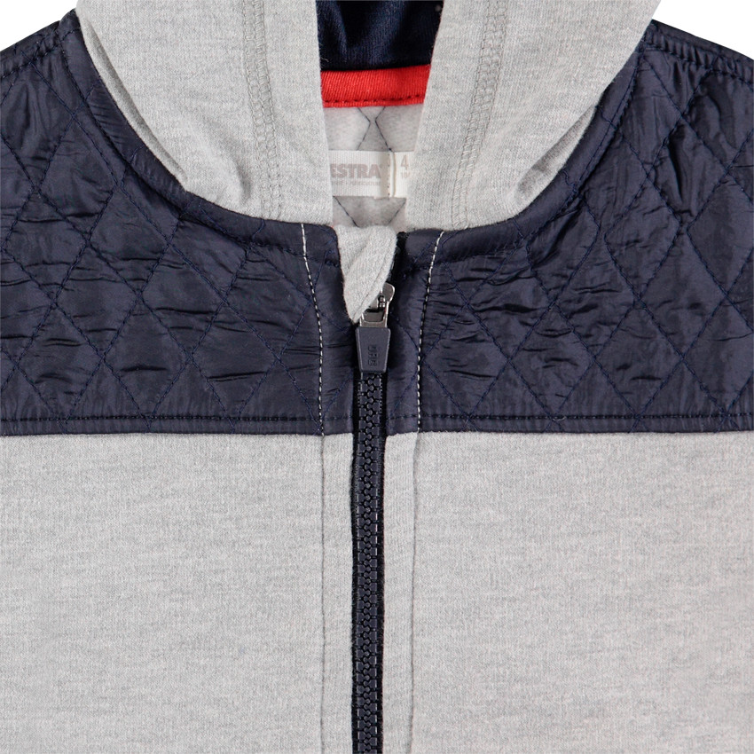 Δίχρωμη φόρμα από φανέλα με φερμουάρ στις τσέπες  