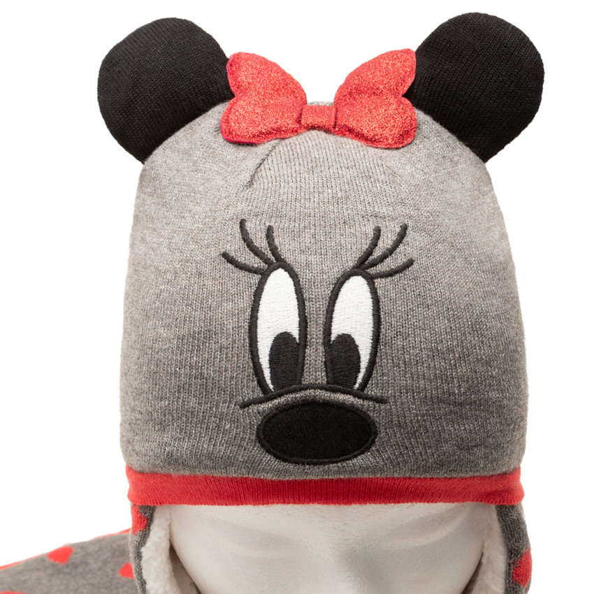Bonnet écharpe doublé sherpa Minnie Disney 