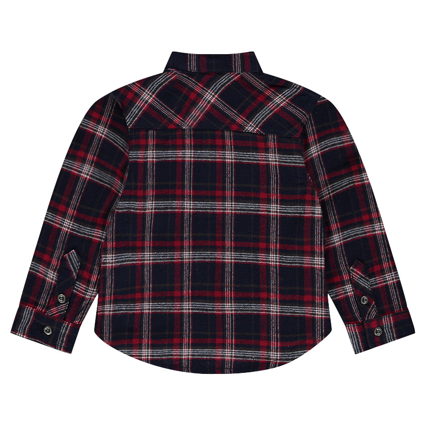 Μακρυμάνικο πουκάμισο καρό από φανέλα 