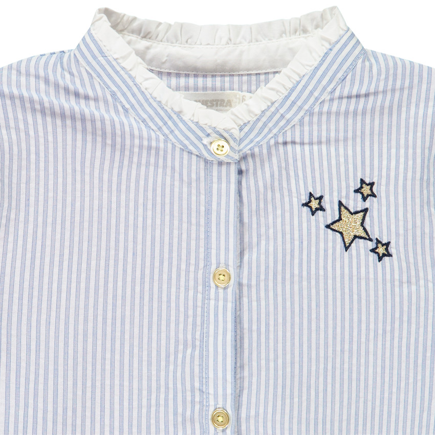 Chemise manches longues à rayures pour fille Main Chemise manches longues à rayures pour fille