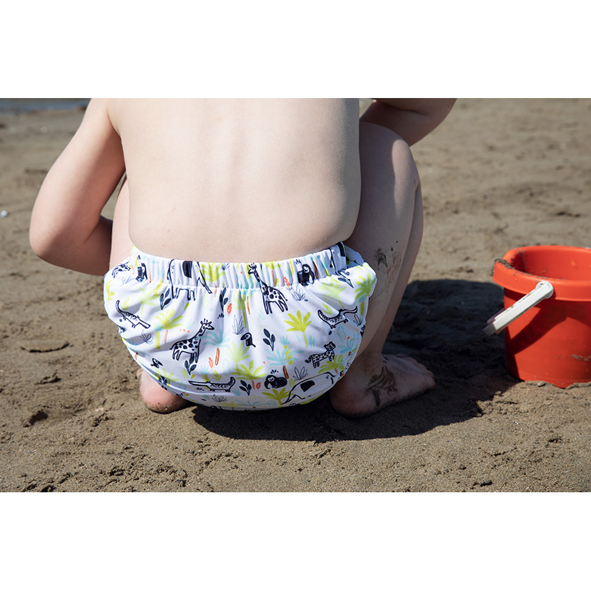 Slip de bain anti-UV imprimé animaux pour bébé garçon 