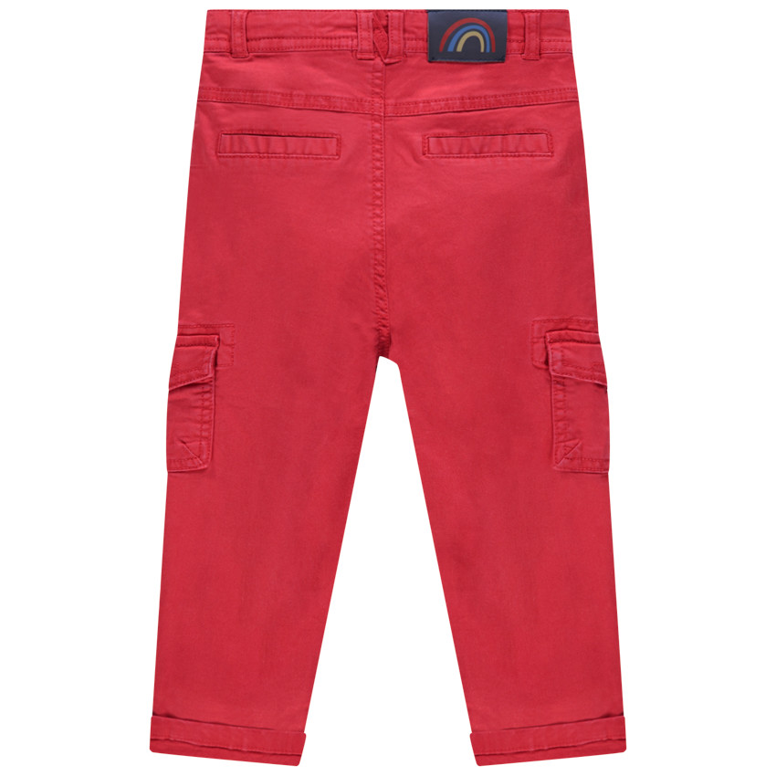 Παντελόνι βαμβακερό κόκκινο με τσέπες 