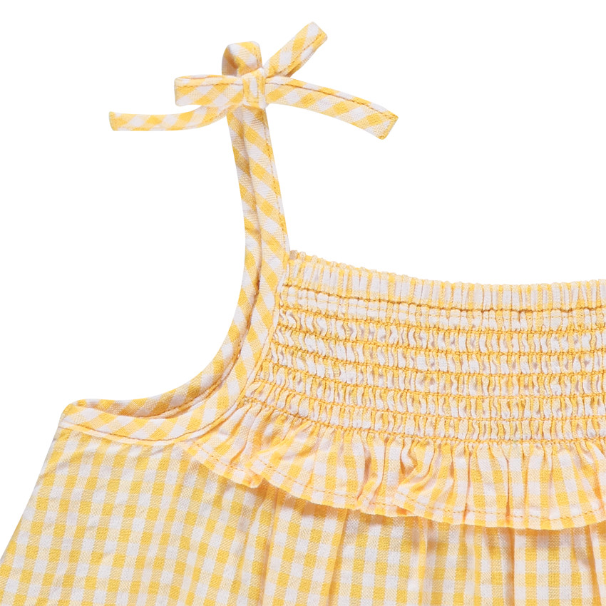 Top με λεπτές τιράντεςet carreaux σε όλη την επιφάνεια 