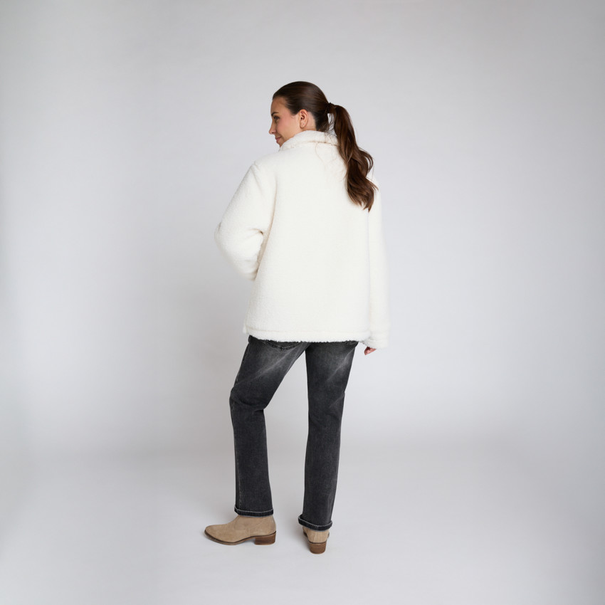 Veste molleton en sherpa moutonné pour femme  