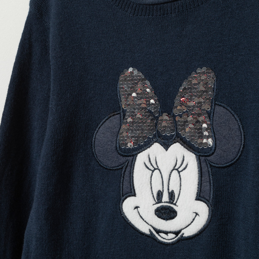 Φόρεμα μακρυμάνικο Minnie Disney και  μαγικές παγιέτες για κορίτσι 