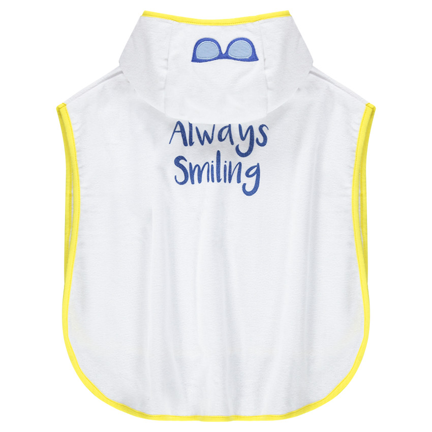 Πετσετέ κάπα-μπουρνούζι με στάμπα Smiley 