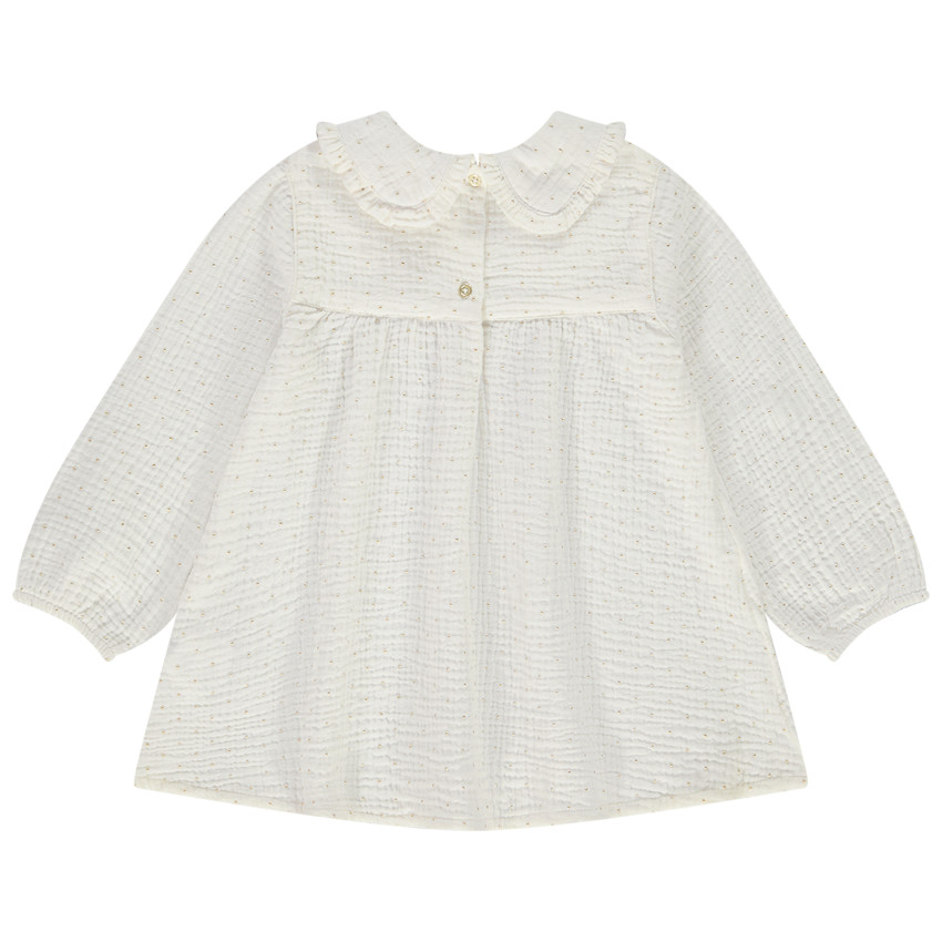 Τουνίκ με μακριά μανίκια και χρυσά πουά για bebe κορίτσι 