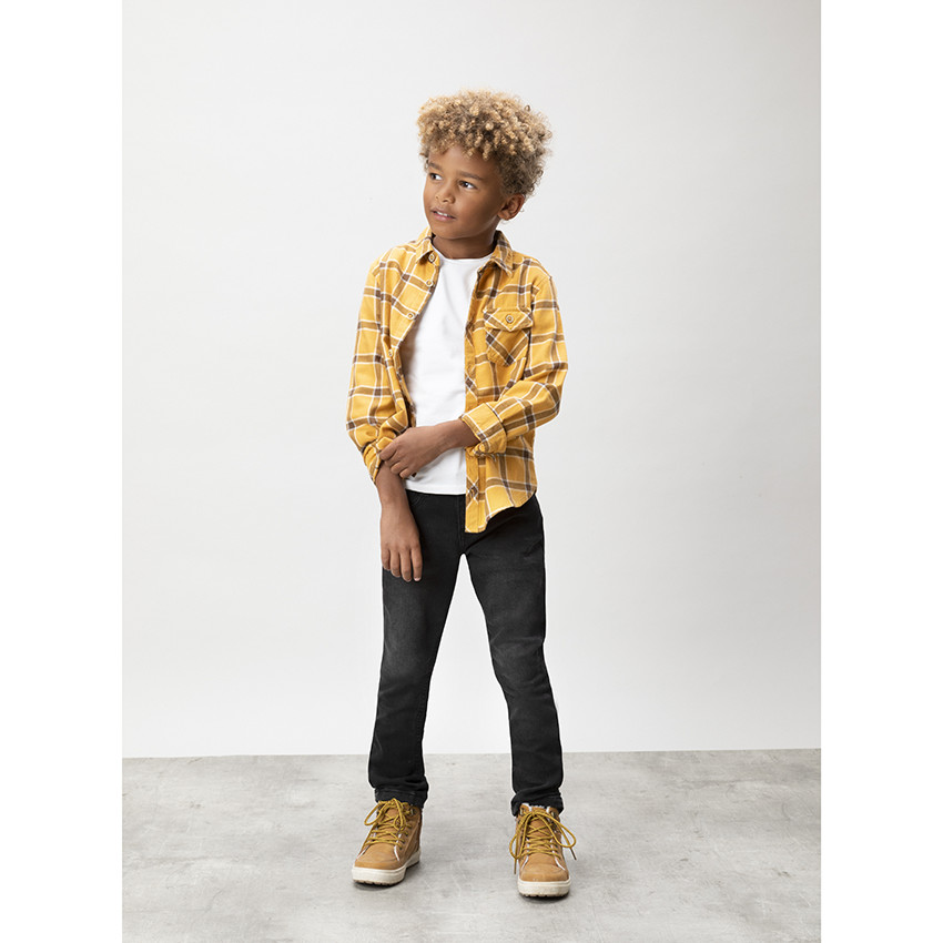 Πουκάμισο μακρυμάνικο φανελένιο καρό για αγόρι 