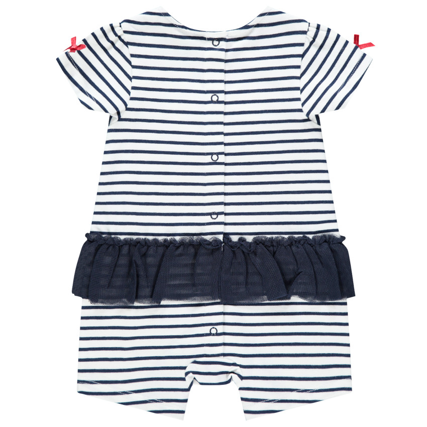 Combi κοντό με ρίγες και λουλουδάτο σχέδιο Minnie Disney 