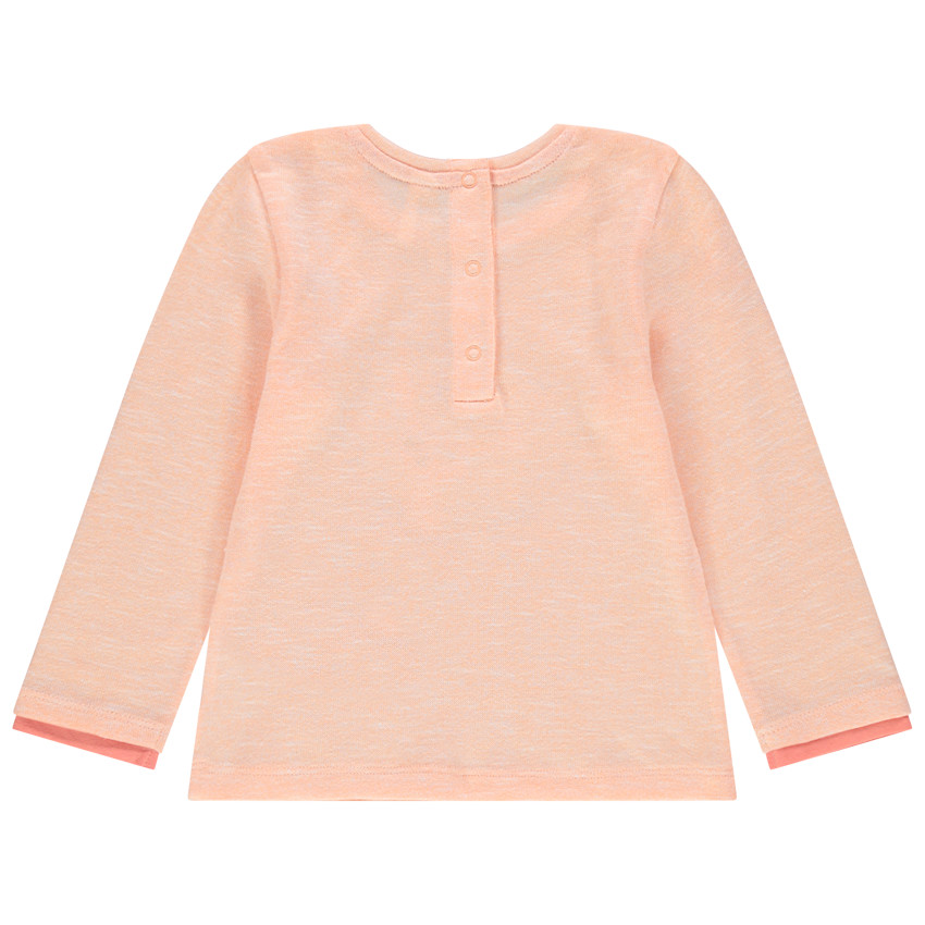 T-shirt manches longues effet chiné print faon et coeur  Additional T-shirt manches longues effet chiné print faon et coeur