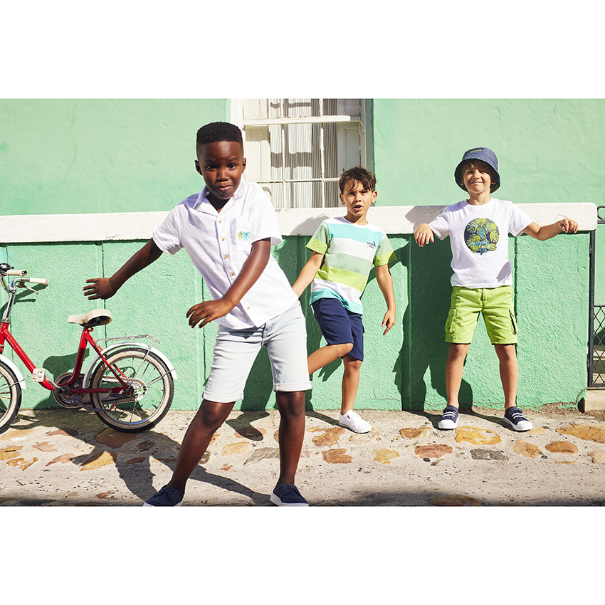 Βερμούδα effet jean με αποσπώμενη ζώνη για αγόρι 