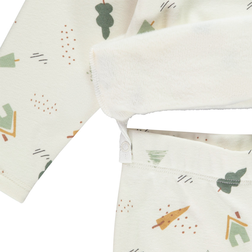 Πιτζάμα 2 τμχ. βελουτέ με φαντεζί σχέδιο για αγόρι 