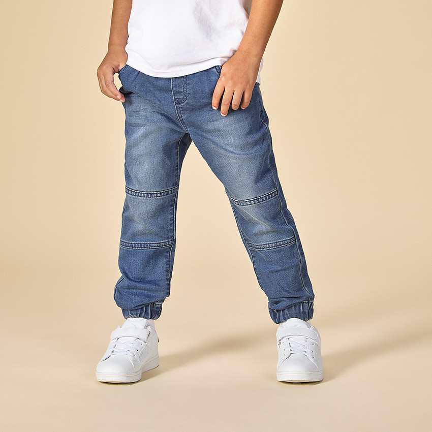 Τζιν jogger με εφέ ξεθωριασμένου για αγόρι 