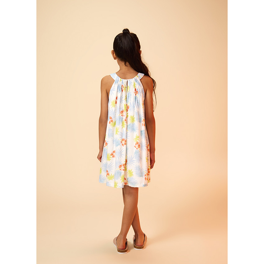 Φόρεμα από βαμβάκι με λουλούδια για κορίτσι 