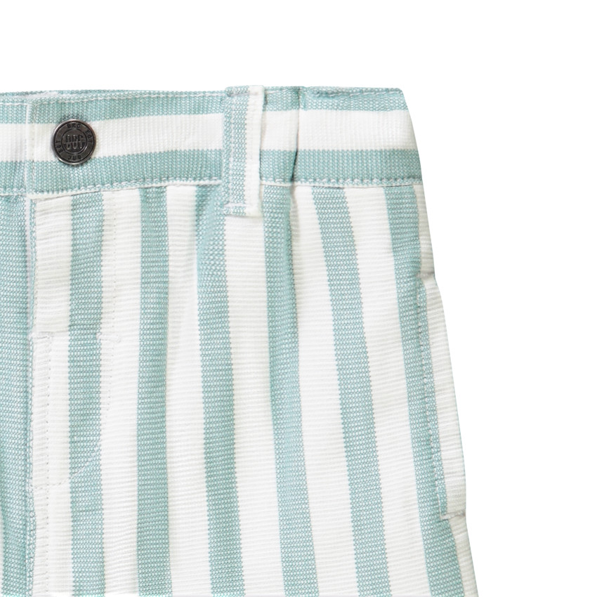 Βερμούδα βαμβακερή φαντεζί ριγέ για bebe αγόρι 