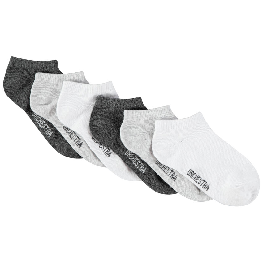 Lot de 6 paires de chaussettes courtes unies Main Lot de 6 paires de chaussettes courtes unies