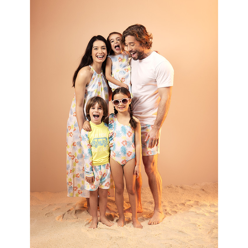 Σορτς μαγιό με φυτικό σχέδιο για αγόρι 