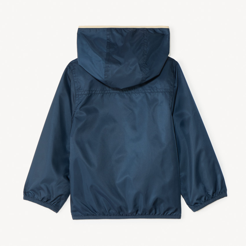 Αδιάβροχο μονόχρωμο μπουφάν με ζέρσεϊ επένδυση για μωρό αγόρι 