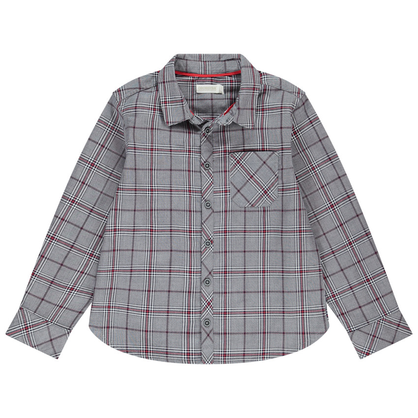Chemise manches longues à carreaux pour garçon Main Chemise manches longues à carreaux pour garçon