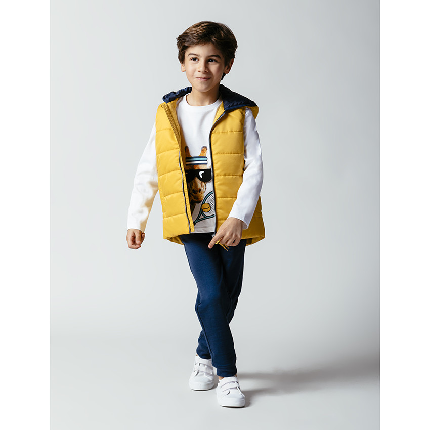 Doudoune sans manches à capuche fantaisie et imprimé cheval  Additional Doudoune sans manches à capuche fantaisie et imprimé cheval