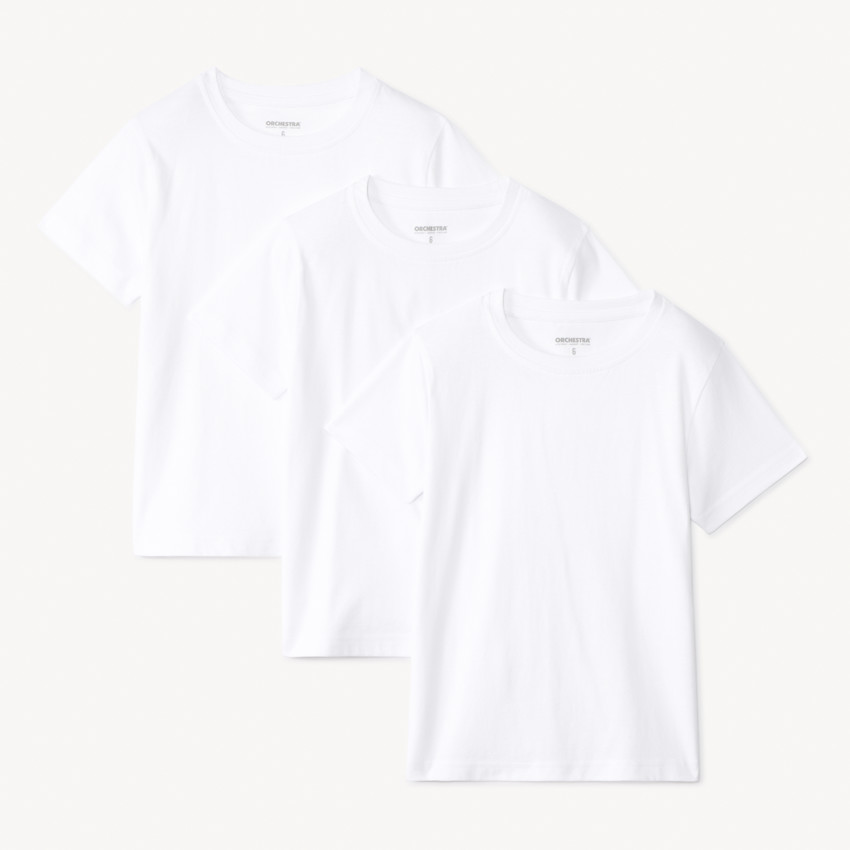 Σετ από 3 κοντομάνικα μπλουζάκια jersey μονόχρωμα για αγόρι 