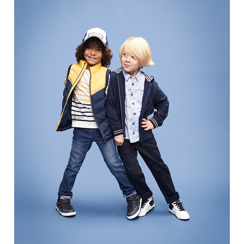 Μπουφάν αμάνικο matelassée effet colorblock για αγόρι 