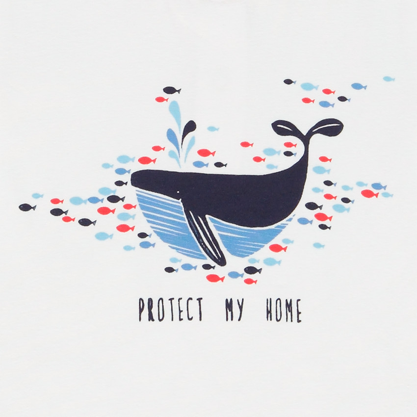 Σετ πλάζ t-shirt και σόρτς με σχέδιο φάλαινα για bebe αγόρι 