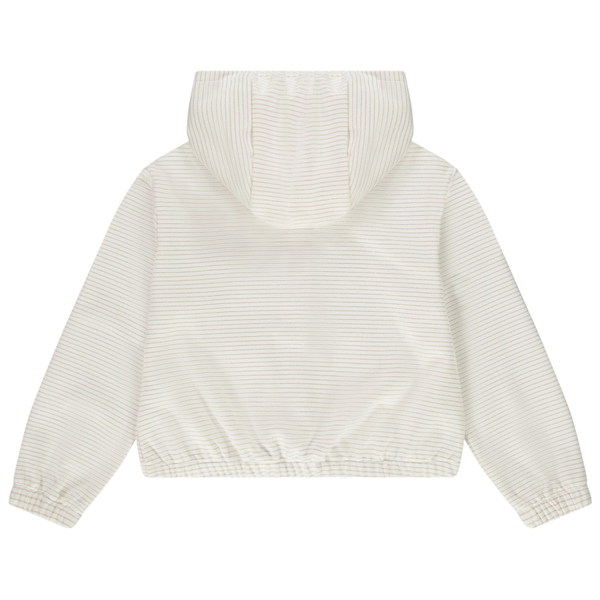 Ζακέτα από φούτερ με ρίγες lurex για κορίτσι 