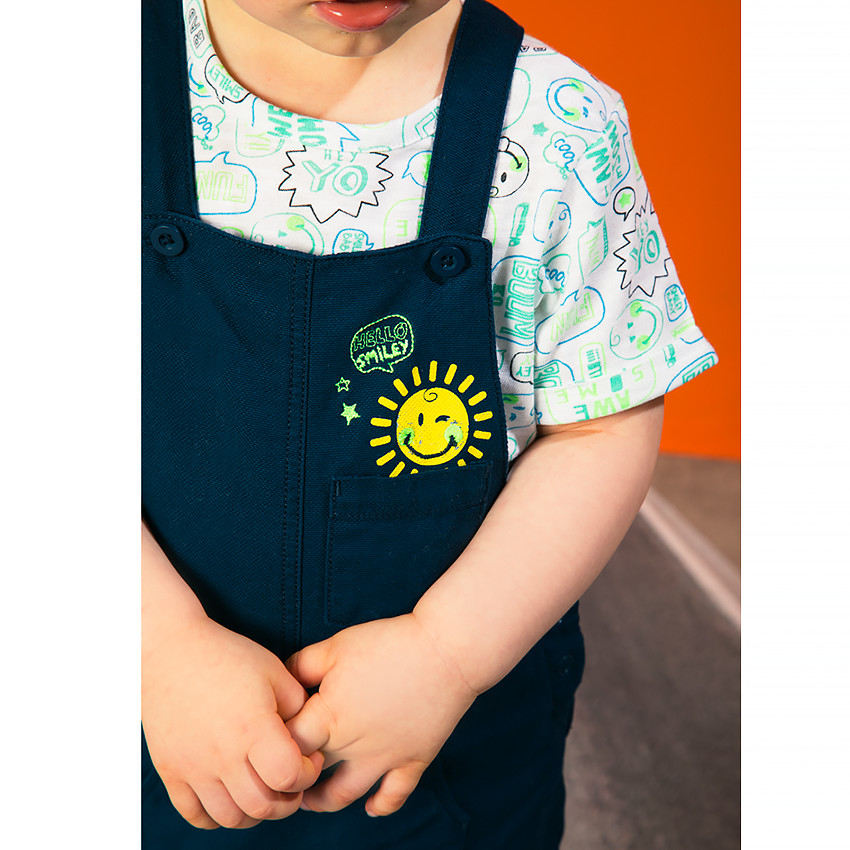 T-shirt βαμβακερό Smiley Baby για bebe αγόρι 